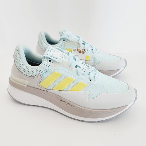 Adidas Men's ZNCHILL Lightmotion+ Sneakers Almost Blue Beam Yellow Size 9 - Picture 1 of 7